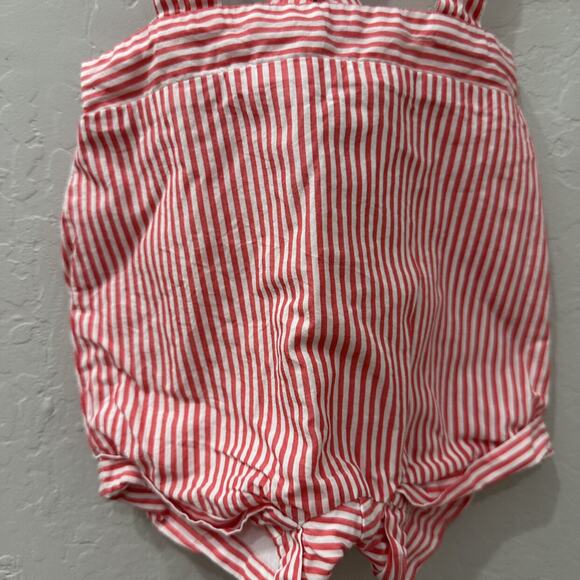 Jacadi Pink Candy Stripes Suspender Shorts - Picture 3 of 6